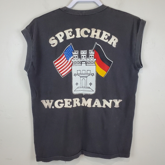 1982 Harley Davidson Motorcycles West Germany T Shirt SOVIET Era M Sleeveless - Picture 6 of 11